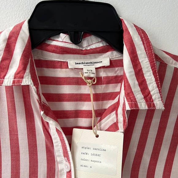 Beachlunchlounge striped long sleeve shirt size S - Picture 6 of 14